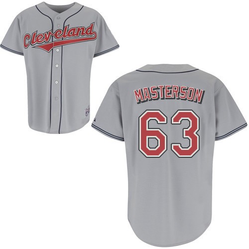 Cleveland Indians 63 Justin Masterson Gray Cool Base MLB Jersey Baseball MLB Jerseys
